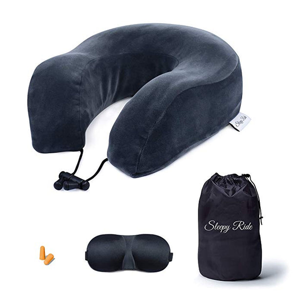 SF Sleepy Ride - Airplane Footrest Made with Premium Memory Foam - Airplane Travel Accessories - Tested and Proven to Prevent Swelling and Soreness 