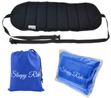 Sleepy Ride - Airplane Travel Footrest Made with Premium Memory Foam & Sleep Mask - Blue