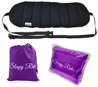 Sleepy Ride - Airplane Travel Footrest Made with Premium Memory Foam & Sleep Mask - Purple