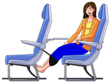 Sleepy Ride - Airplane Travel Footrest Made with Premium Memory Foam & Sleep Mask - Blue
